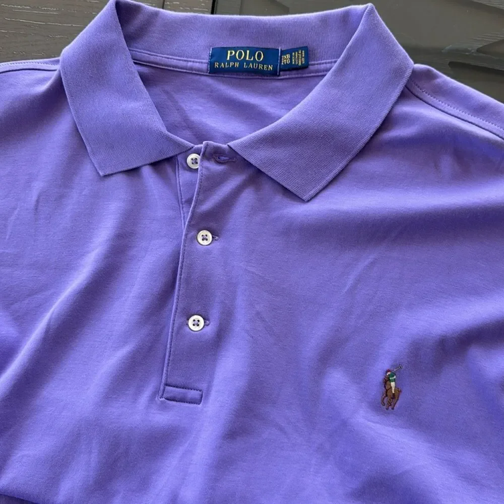 Polo by Ralph Lauren Classic Purple Polo Shirt Men’s Size 2XB 100% Cotton Casual